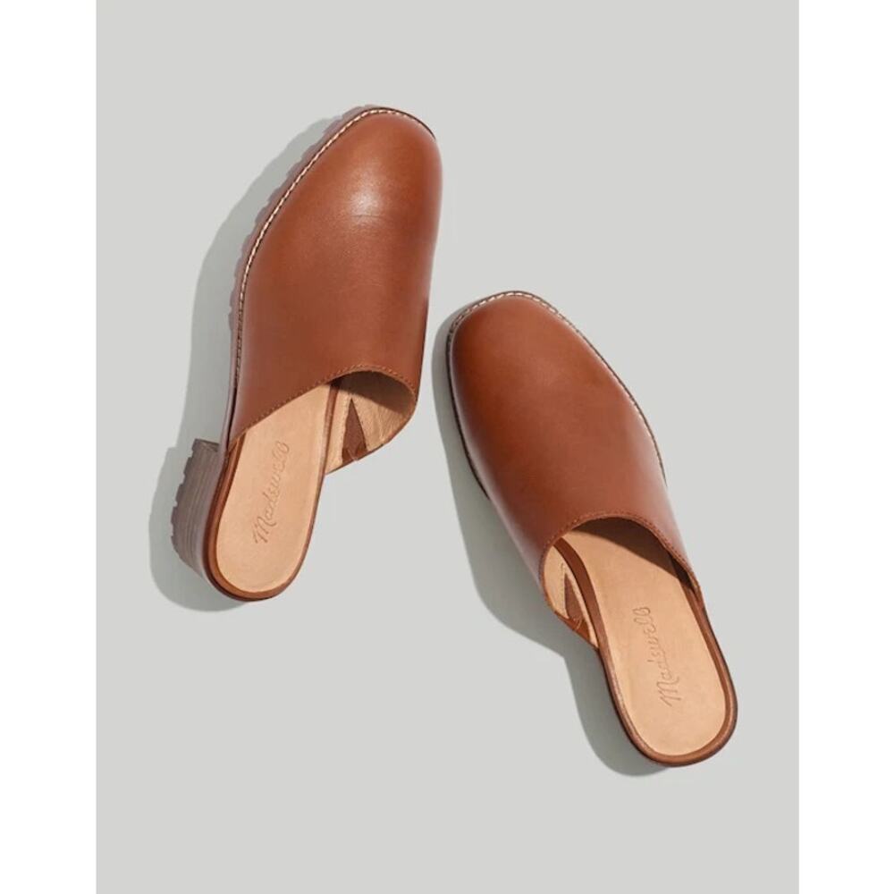 Madewell 8 The Mindy Lugsole Mule in Leather